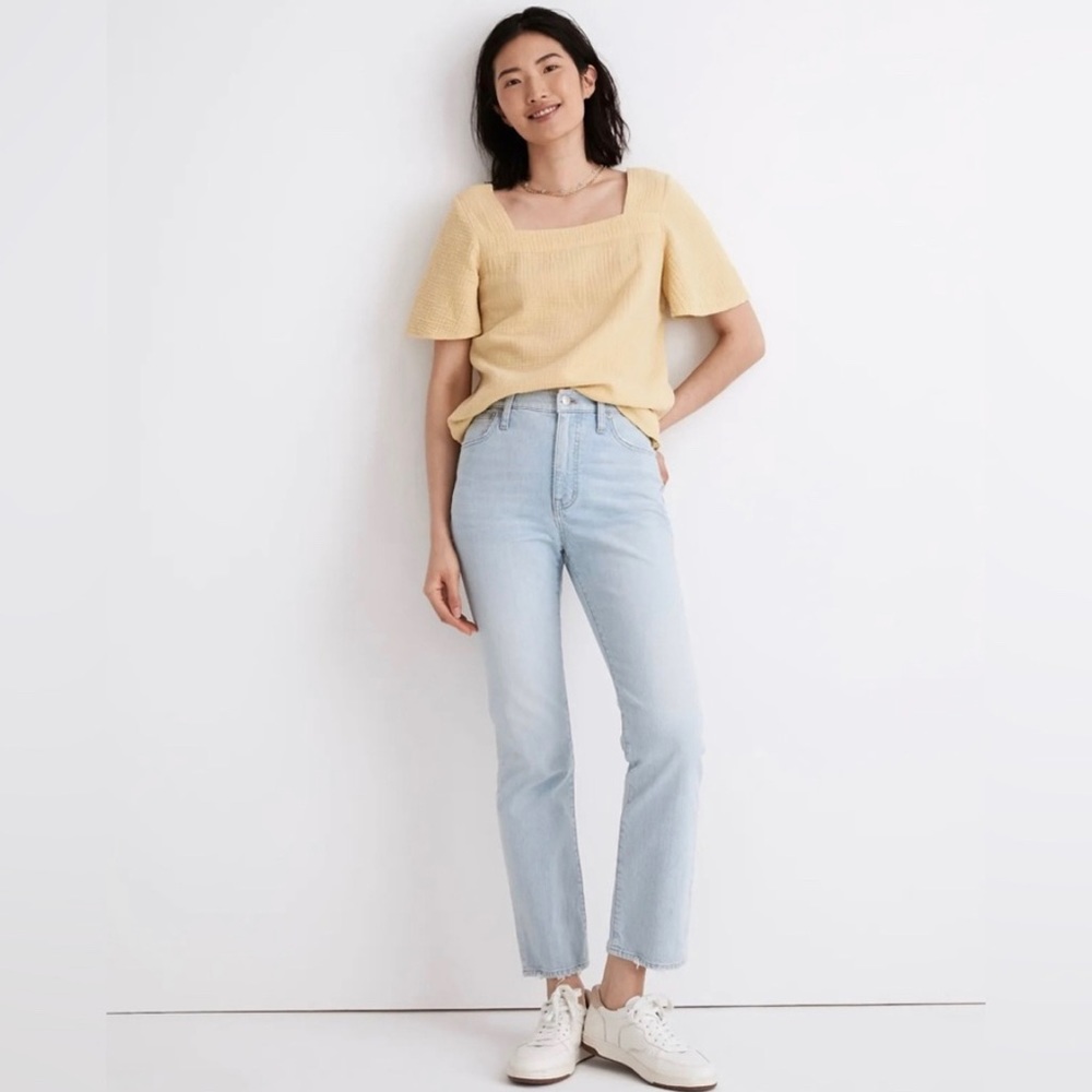 Madewell Light Wash Slim Demi-Boot Jeans